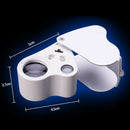 LED Double Multiple 30X 60X Jewelers Eye Loupe Lens Magnifier Magnifying Glass
