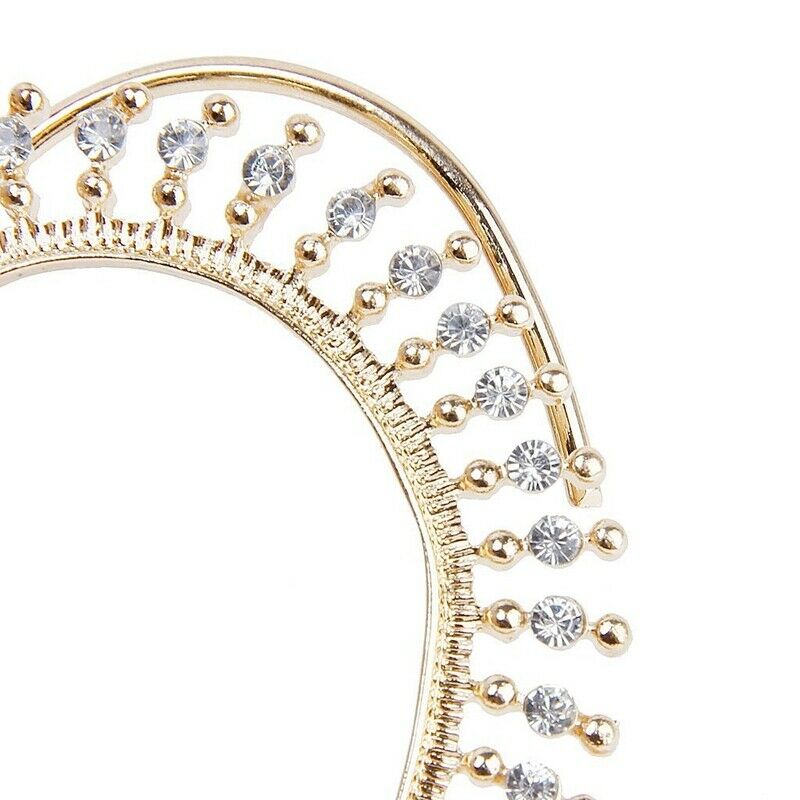 1 Piece Rock Punk Clear Rhinestone Decor Ear Cuff Enclose Earrings for Left X3L6