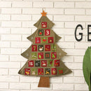 1pc Hanging Christmas Advent Calendar Countdown To Christmas Tree OrnamentsB Nw