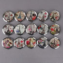 Woman makeup compact pocket tower mirrors portable double-side folding mirrorJ!j