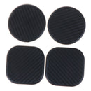 2Pcs Black square car accessories water cup slot non-slip carbon fiber look m 3C