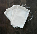 25 pcs (4"x6") Cotton Muslin Drawstring Bags Bath Soap Herbs