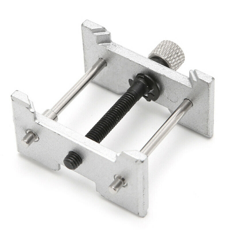 1 Set 2 Pcs Two-In-One Watch Case Metal Movement Holder Watchmaker Clamp Re