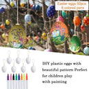 Easter 50pcs Plastic Easter Eggs DIY Easter Eggs Plastic Colors/set Pens Eg W5W5