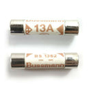 13AMP Bulk Hardware Ceramic Tube Mains Fuse  Domestic Sockets