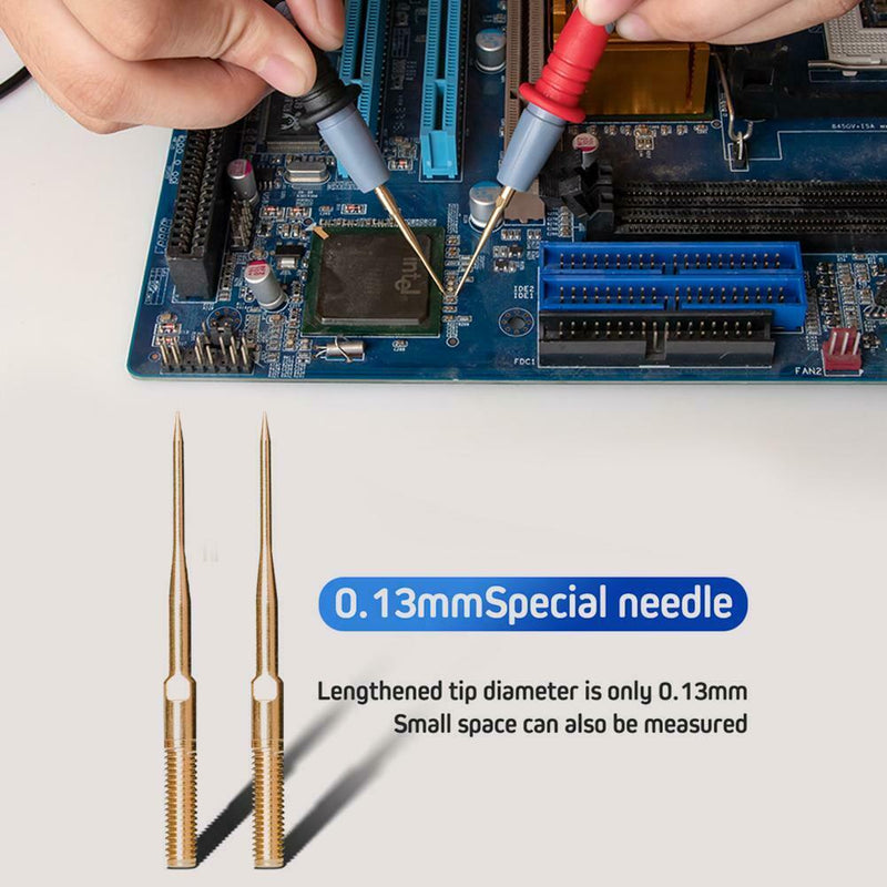 2pcs 20A Thin Tip Needle Multimeter Multi Meter Tester Lead Probe Cable Kit A