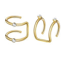 12 Pieces Modern Ear Cuff Non-Piercing Jewelry Earrings Women Unisex Golden