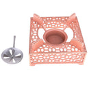 Outdoor Travel Camping Cooking Spirit Burner Alcohol Stove - Square red