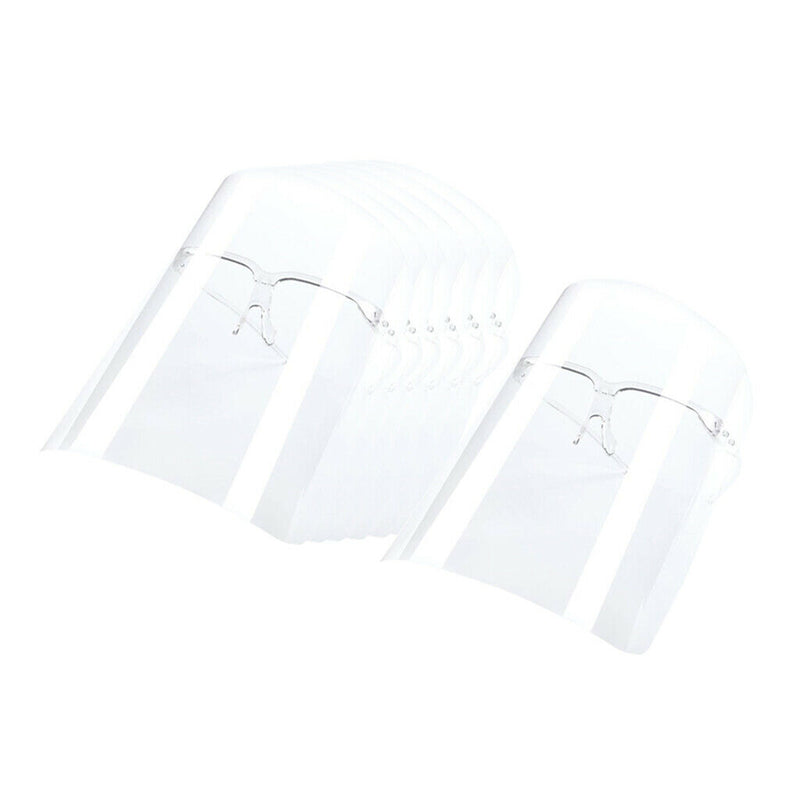 7Pcs Transparent Full Face Shield Anti-Splash Anti-fog Face Frame Glasses