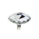 3 x Adjustable Ring Crystal Glass Heart Square Oval Fashion I1Q9