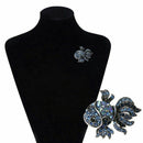 Fish Brooches Pin Women Alloy Rhinestone Collar Corsage Jewelry
