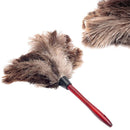 35cm Anti-static Ostrich Bird Feather Fur Duster Brush Natural Wood Handl Tool