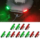 12Pcs Red Green Boat Navigation LED Stern Lights