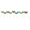 Multicolor Garden Butterflies on Sticks x10. Dia 7cm;Single layer butterfly