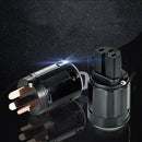 P-029 + C-029 BLACK Copper / DIY Audio / Power cord / US connector 1Pair OZ