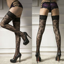 Womens Sexy Suspender Thigh Highs Stockings + Garter Belt Lace Sheer Tops