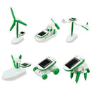 DIY Assembly 6 in 1 Solar Panel Puppies Plane Kit Kid Science Toys Educatio E8U8