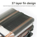 9cm CPU Cooling Fan 2 Heat Pipes Desktop LED Cooler Radiator (Color Light)