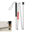 Portable Folding Aluminum Cane- Folding Blind Cane, Foldable Blind Walking