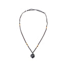 Women Men Black Natural Tourmaline Stone Pendant Crystal Gem Specimen Necklace
