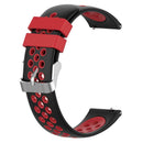 18mm Silicone Two Color Watchband w/Buckle for Ticwatch C2 (Black Red) A