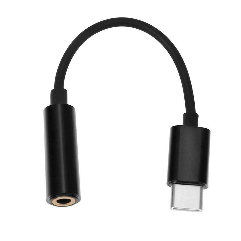 USB 3.1 Type-C Male to 3.5mm Female Earphone Audio Adapter Cable(Black)