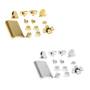 Buttons ABXY Buttons + Thumbsticks Thumb Grip and Chrome D-pad for PS4