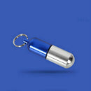 2 Pack Waterproof Pill Fob Medium Size Keychain Pill Holder, Emergency Aspi