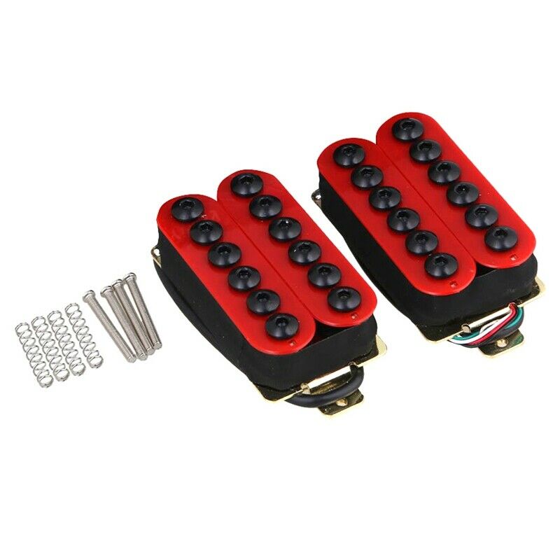 2Pcs Metal Pickups Double Coil Bridge Neck Humbucker Pickups For Electric G