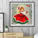Little Girl 5D DIY Full Round Drill Diamond Picture Rhinestone Cross Stitch