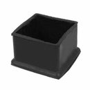 Rubber Square Covers Furniture Table Leg Foot Protectors 50x50mm Black T2G3