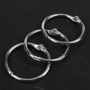 25 Pcs Metal 1.2" Loose Leaf Rings Binder Keyrings for Scrapbooking Book
