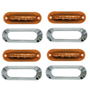 10x Amber 4 LED Clearance Side Marker Light for Car Truck Trailer Pickup 12-24V