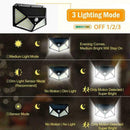 100 LED Solar Power PIR Motion Sensor Wall Light Garden Lamp Outdoor T3E2