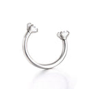 1 Pcs Clip On Crystal Nose Open Hoop Ring Lip Earring Navel Ring Body Piercing