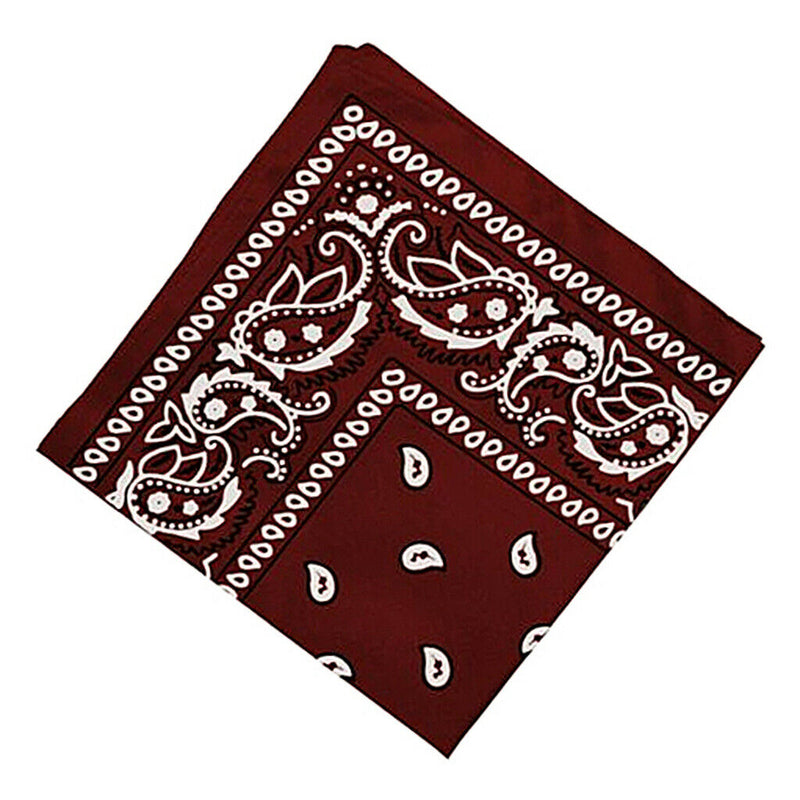 Double Sided Paisley Bandana Scarf Head Wrap Neck Scarf Hair Band Kerchief