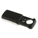 LED Lighted Slide Out Magnifying Glass 30x 60x 90x Loupe Magnifier Jewelry