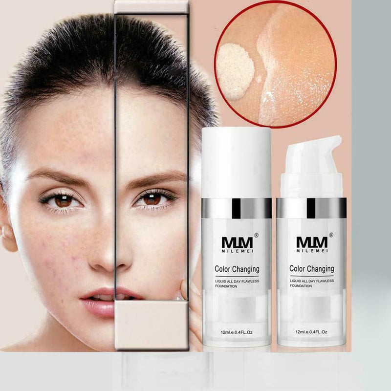 Magic Color Changing Liquid Foundation Makeup Change to Your Skin Tone 12ml A2O2