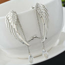 Angel Wing Stylist Crystal Earrings Drop Dangle Ear Stud For Women
