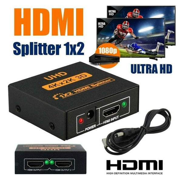 HDMI Switch 4k, 2-to-1 HDMI Switcher, HDMI splitter, Supports 4K, Full HD1080p,
