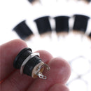 10 PCS DC 022 2.1x5.5 mm PCB Mounting DC Power Jack Socket Blackã€-ME