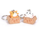 4Pcs Cats Keyring Cartoon Cat Key Chain Car Key Ring Pendant Bag Purse Gifts FT