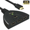 HDMI 3 Port Splitter 4Kx2K Splitter 3 in 1 Output Ports Full Remote Switch