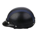 Motorcycle Motorbike Open Face Helmet Visor with Goggles - Blue