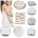 2 pcs Baby Muslin Swaddle Soft Sleeping Blanket Wrap Bath Towel 110x110cm