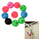 10Pcs Cable Clip Desk Tidy Wire Drop USB Charger Cord Holder Organiser Secure