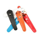 1PCS Black Leather Hair Scissor Pouch Single Piece Scissor Holder Bag in Co