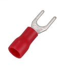 100 Pcs 4mm Fork AWG 22-16 Pre Insulated Terminal Cable Lug