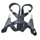 Womens Mens Clip-on Suspenders Elastic X-Back Adjustable Braces Wide Straps