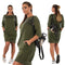 Autumn Winter Women's Large Size Dresses Casual Elegant Style Pockets Lette I6B7
